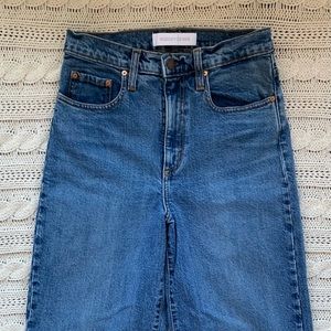 Nobody Denim, mid wash, wide leg, extreme high rise, women’s jeans
